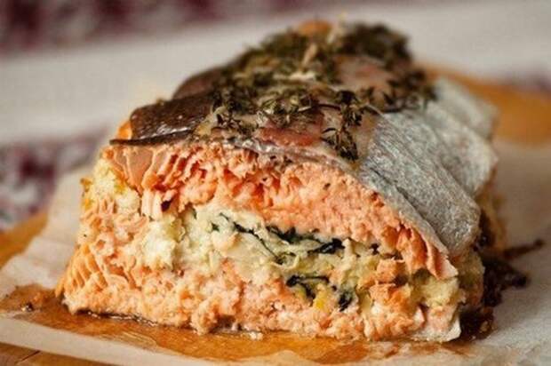 Форель с артишоками, миндалем и мятой Форель с артишоками, миндалем и мятой