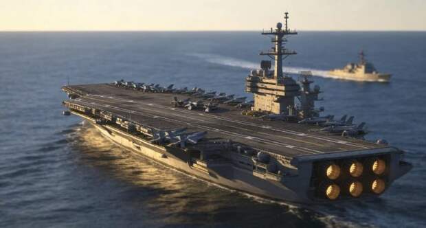 🇮🇷💥🇺🇸Иран атаковал дронами авианосец США «Авраам Линкольн» в Оманском заливе