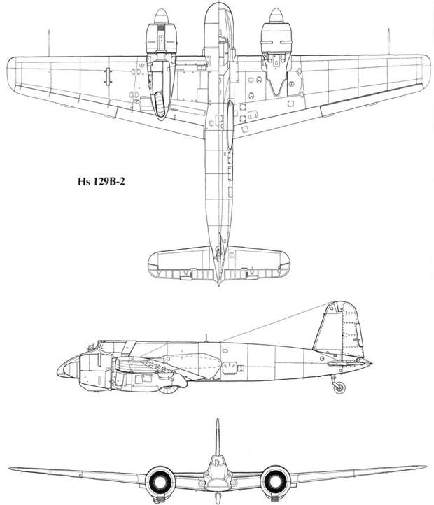 Немецкий «летающий танк» – штурмовик Henschel Hs 129