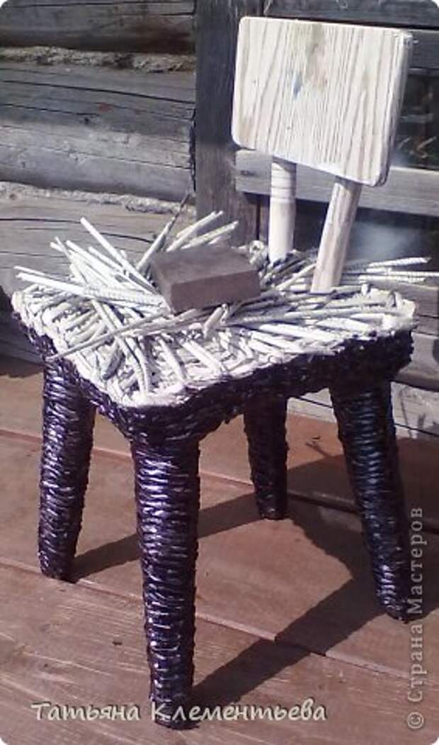 Комфортный плетеный стул (мастер-класс) фото 8