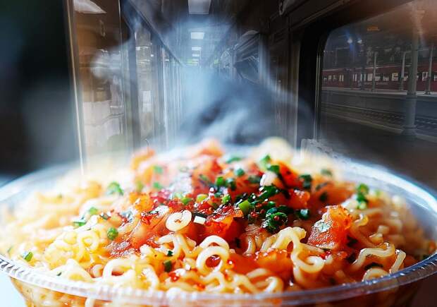 РЖД вешают лапшу. Группа пассажиров предложила запретить в поездах дальнего следования «Доширак» из-за «запаха бедности»