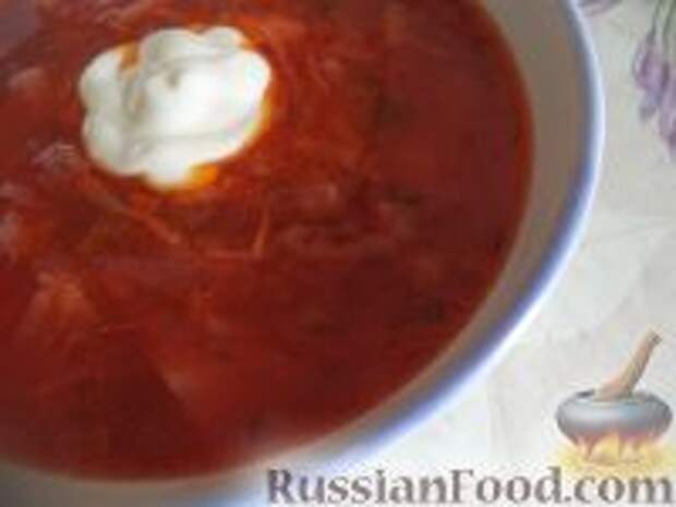 Фото к рецепту: Красный борщ с курицей
