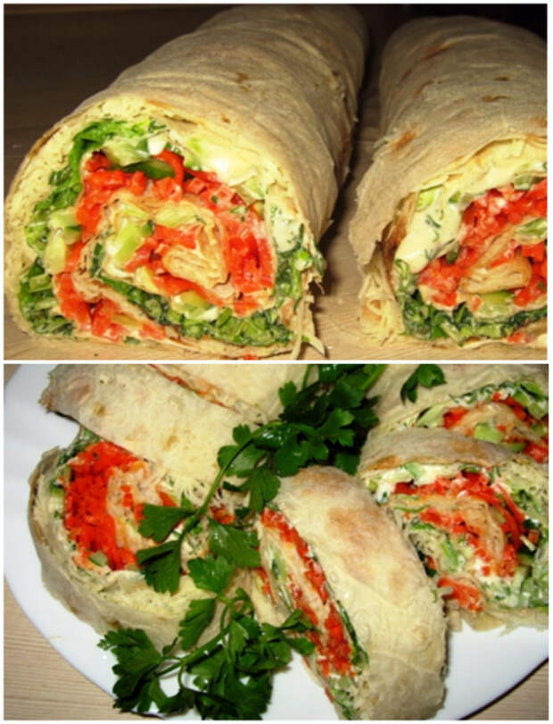 Рулет с овощами. Рулет с овощами.