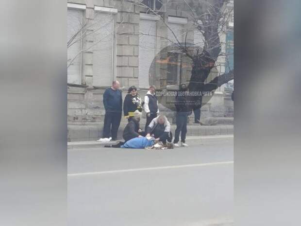 Женщину сбили в центре Читы