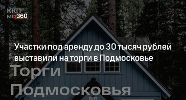 Участки под аренду до 30 тысяч рублей выставили на торги в Подмосковье