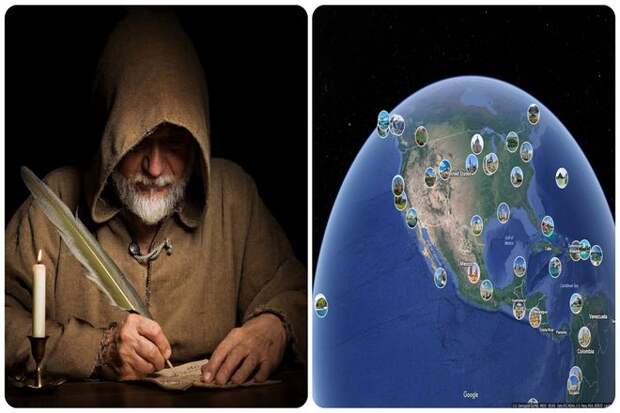 Google Планета Земля 1450-х годов