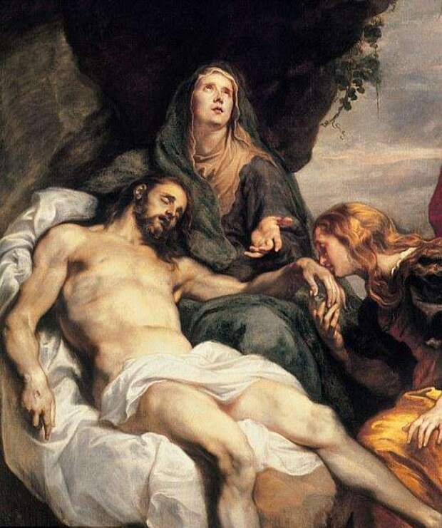 Богородица и Мария Магдалина, оплакивающие смерть Христа. 