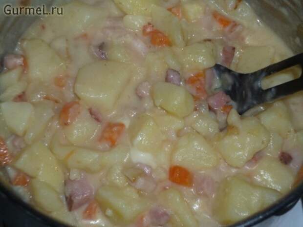 P1110596 500x375 Картофель с сыром и беконом   Gurmel