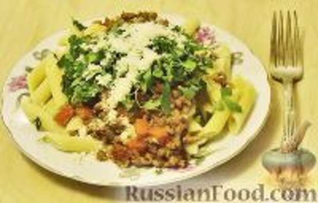 Фото к рецепту: Итальянская паста (с мясным соусом)