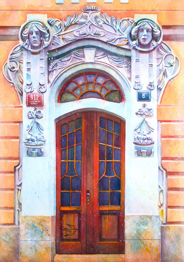 Украинская художница путешествует по миру, расписывая двери акварелью