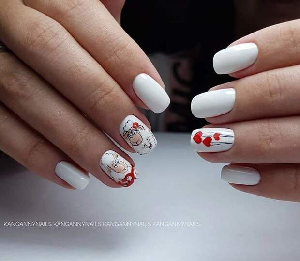 Белый маникюр на короткие ногти