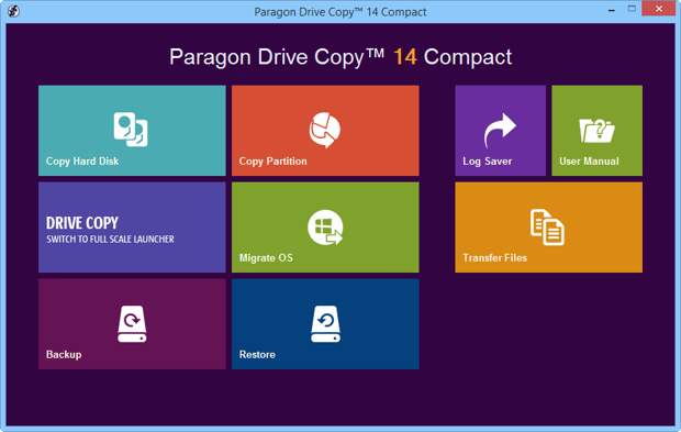 Paragon Drive Copy 14 Compact - бесплатная лицензия