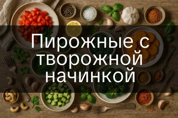 Пирожные с творожной начинкой