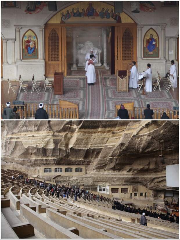 В основной церкви на богослужении одновременно может поместиться 20 тыс. человек (храм Св. Симеона, Египет). | Фото: hram-sokol.livejournal.com.