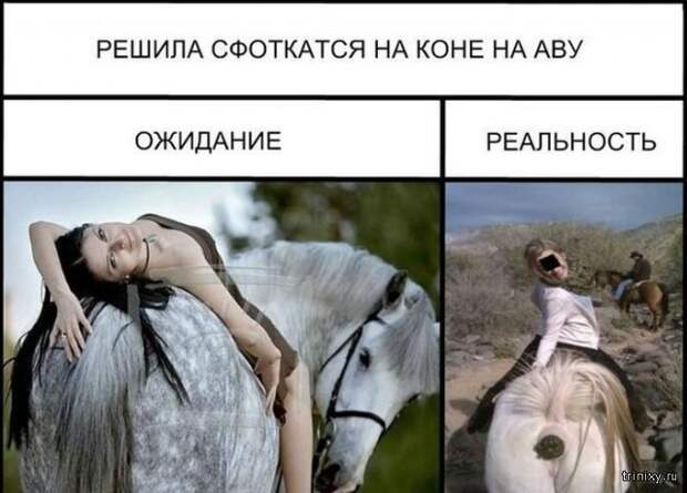 Фотоподборка из серии «ожидание и реальность»