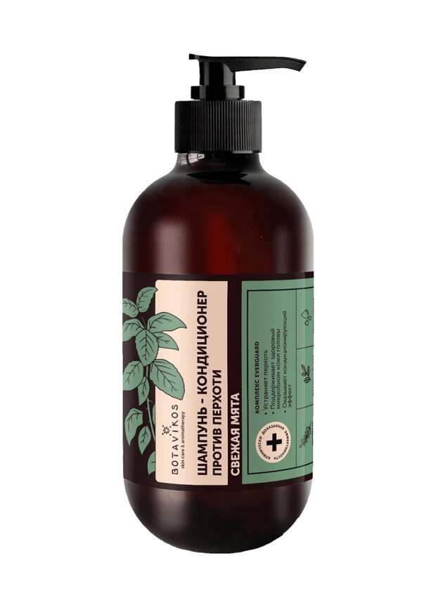 Шампунь-кондиционер &laquo;Свежая мята&raquo; для волос против перхоти, Botavikos, 304 руб. (botavikos.club)