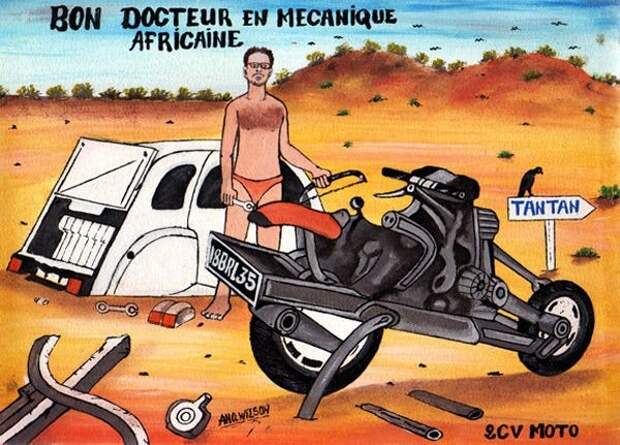Как собрать мотоцикл из разбитой машины и выбраться из марокканской пустыни земля, люди, технологии, туризм