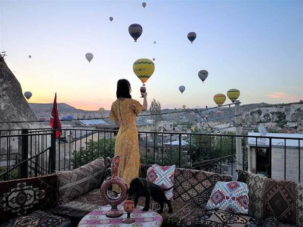 Открытая терраса – прекрасное место отдыха отеле Fairy Chimney Inn(Турция).