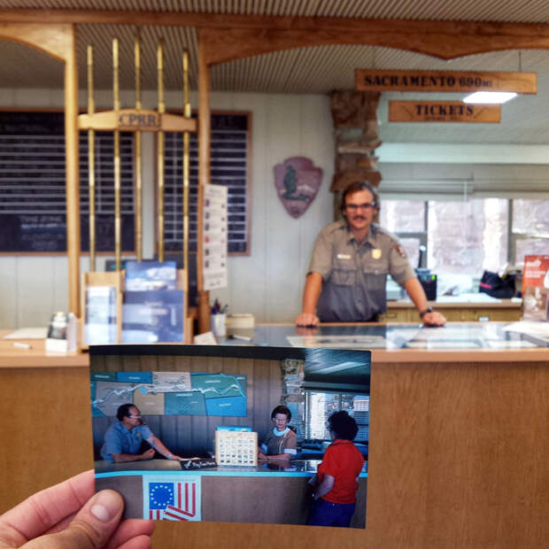 Музей в штате Юта. Сентябрь 1974 и сентябрь 2015 года. Музей в штате Юта. Сентябрь 1974 и сентябрь 2015 года.