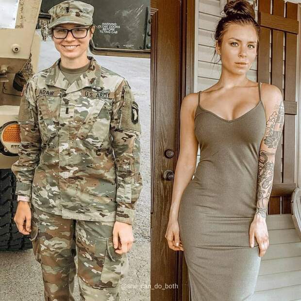 Красивые девушки в униформе и без неё