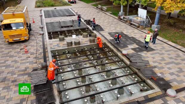 Светодинамический фонтан в парке имени Фёдорова начали готовить к зиме