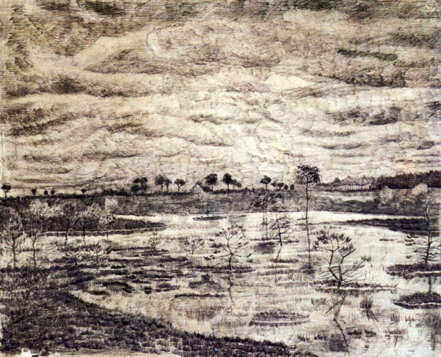A Marsh, 1881. Винсент Ван Гог (1853-1890)