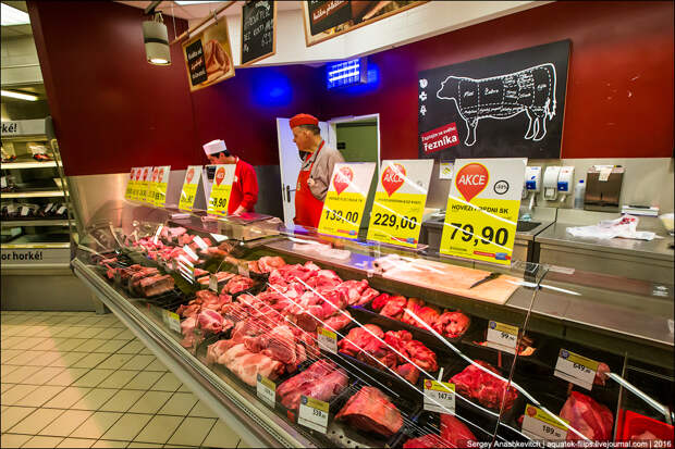 Удивительные цены на продукты в супермаркете Праги