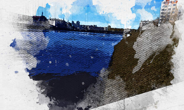 Набережная Орла полностью ушла под воду