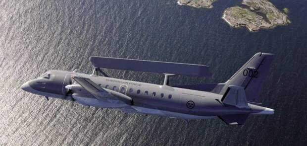 Шведский самолет дальнего радиолокационного обнаружения ASC 890 для ВСУ