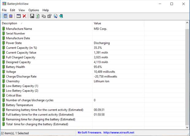 detailed battery information on batteryinfoview