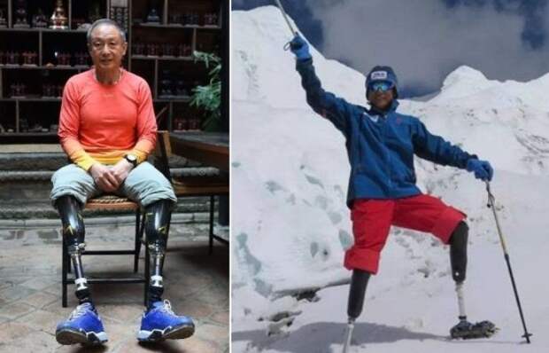 Ся Бойю - безногий альпинист, покоривший Эверест