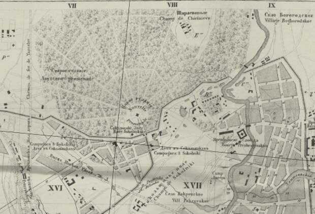 Ширяево поле на карте Москвы XIX века