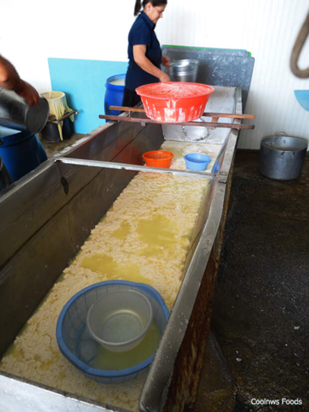 Сырная масса сворачивается в сгустки