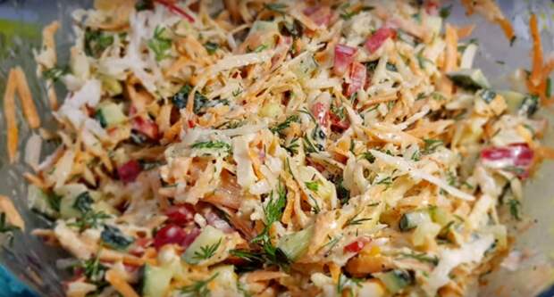 Быстрый салат за 5 минут на каждый день "Свежинка"