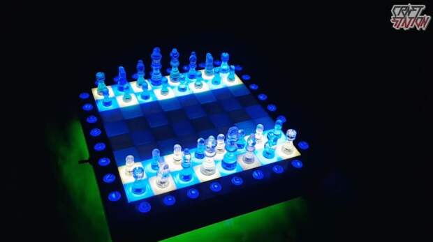 Шахматы из эпоксидной смолы шаг 1