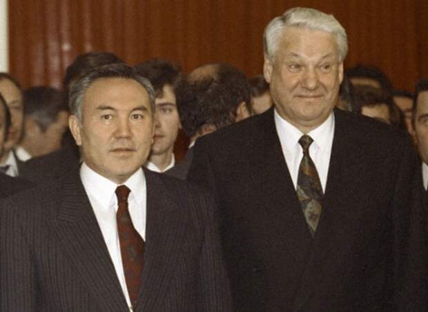 Назарбаев и Ельцин