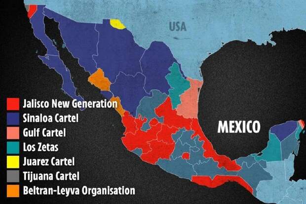 В Мексике, после убийства лидера одного из самых крупных наркокартелей, хаос
