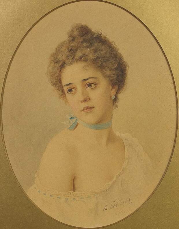 Художник Виктор Бобров (1842 – 1918). Очаровательные женские головки