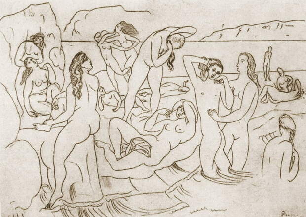 Пабло Пикассо. Купальщицы. 1927 год