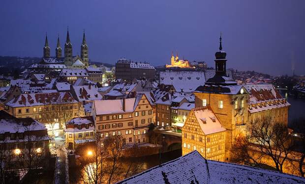 30 живописных зимних городов города, зима, мир