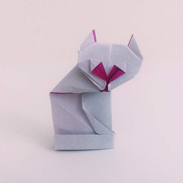 оригами кошка