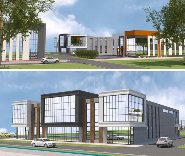 Стеклянный "офисник" с закрытой парковкой построят недалеко от аэропорта Барнаула