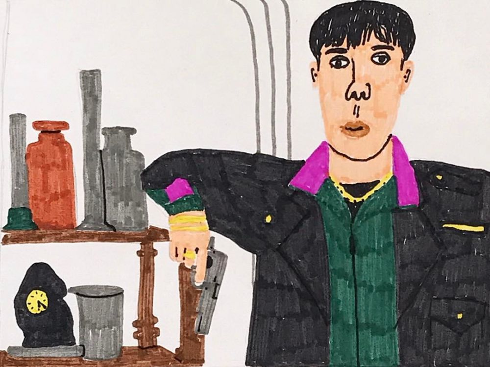 Художник рисует фломастером кадры из фильмов, и это так стрёмно, что прикольно