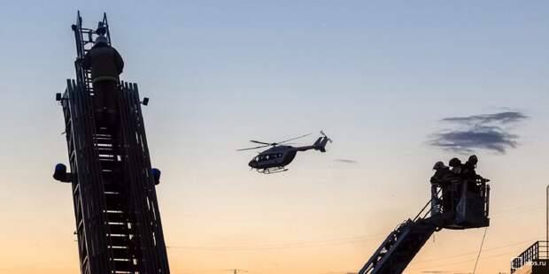 Вертолет. Фото: Управление по ЮВАО Департамента ГОЧСиПБ