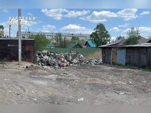Мусорная стена выросла возле дома в Чите