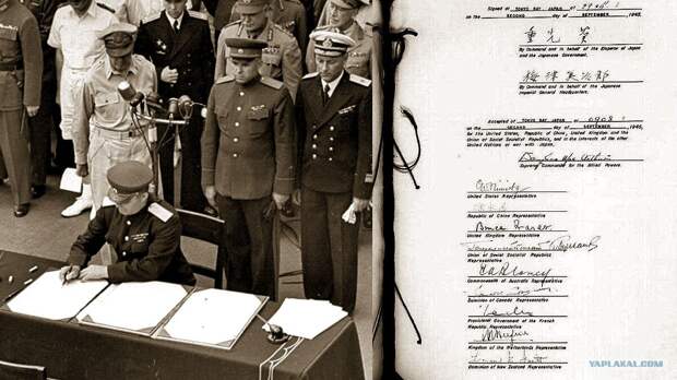Генерал Кузьма Деревянко от СССР принимает капитуляцию Японии. Автор: https://s00.yaplakal.com/pics/pics_original/2/8/0/17197082.jpg
