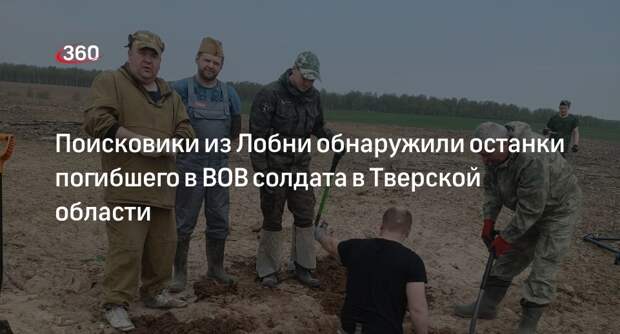 Поисковики из Лобни обнаружили останки погибшего в ВОВ солдата в Тверской области