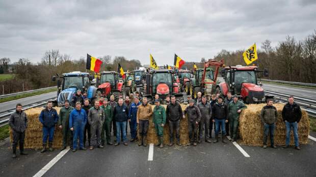 Бельгийские фермеры блокируют трассы, протестуя против сделки ЕС и Меркосура
