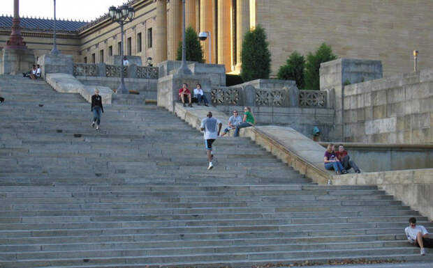 Лестница перед Музеем искусств в Филадельфии