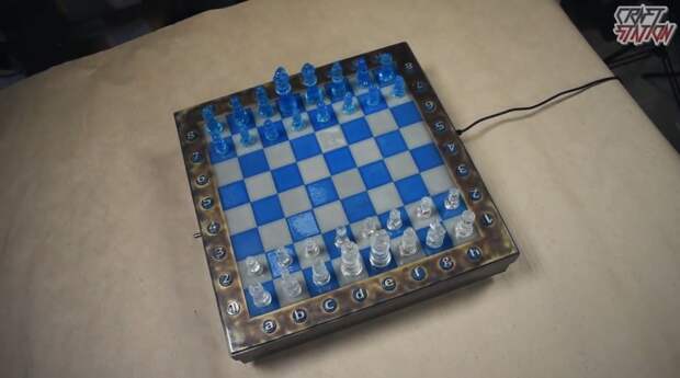 Процесс изготовления шахмат из эпоксидной смолы шаг 46